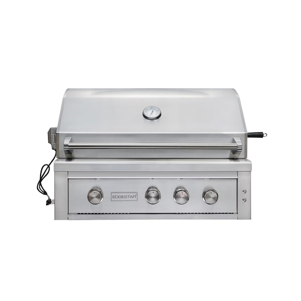 Edgestar 89000 BTU 36 Inch Wide Liquid Propane BuiltIn Grill with Rotisserie and LED Lighting GRL360IBBLP - main